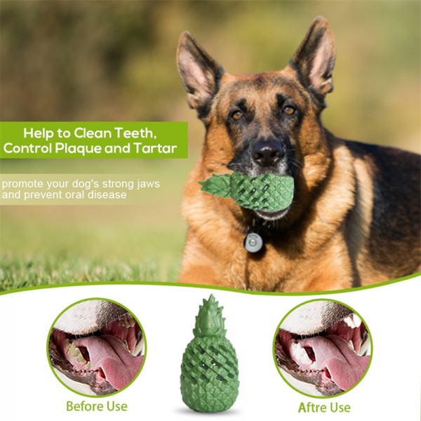 M.C.works Ultra-Durable Dog Toys for Aggressive Chewers Indestructible Dog Toys for Medium Large Dogs, Tough Dog Puppy Chew Toy for Boredom, Food Grade -Green